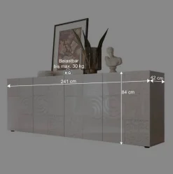 Wohnen Sideboards<Bedrucktes Sideboard in Weiß hochglänzend - Vascaub