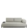 Wohnen Sofas<Beigefarbene Zweisitzer Couch mit Anstelltisch - Curacao