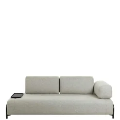 Wohnen Sofas<Beigefarbene Zweisitzer Couch mit Anstelltisch - Curacao