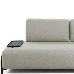 Wohnen Sofas<Beigefarbene Zweisitzer Couch mit Anstelltisch - Curacao