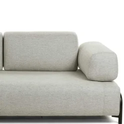 Wohnen Sofas<Beigefarbene Zweisitzer Couch mit Anstelltisch - Curacao