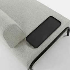 Wohnen Sofas<Beigefarbene Zweisitzer Couch mit Anstelltisch - Curacao