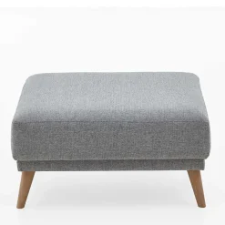 Wohnen Hocker<Beistellhocker aus Strukturstoff Grau - Lyanez