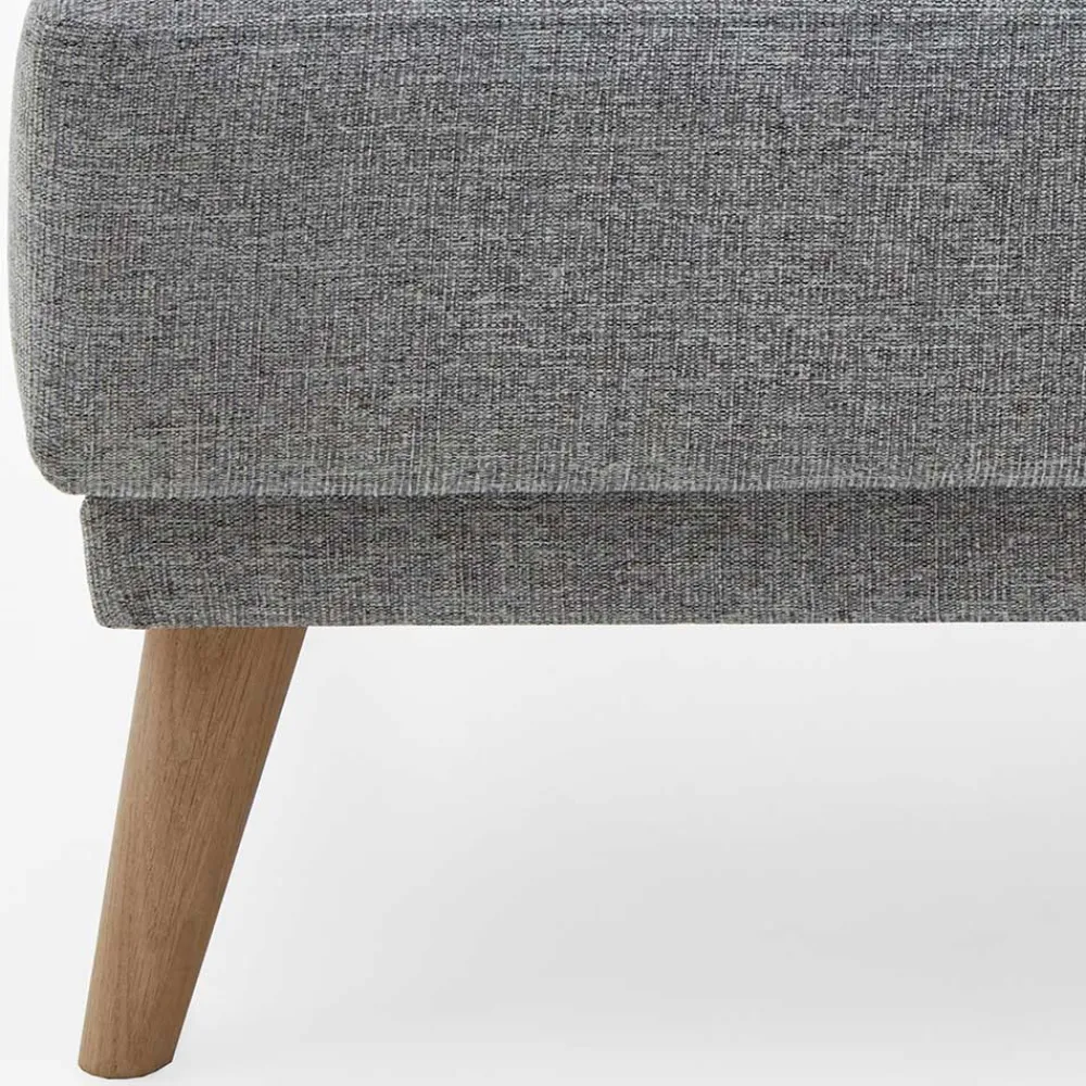 Wohnen Hocker<Beistellhocker aus Strukturstoff Grau - Lyanez