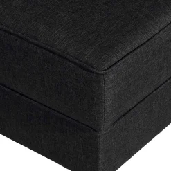 Wohnen Hocker<Beistellhocker aus Webstoff in Dunkelgrau - Materra