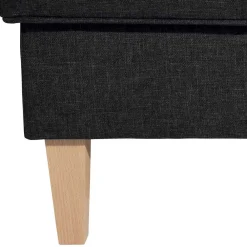 Wohnen Hocker<Beistellhocker aus Webstoff in Dunkelgrau - Materra