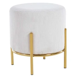 Wohnen Hocker<Beistellhocker in Beige Cord - Evonila