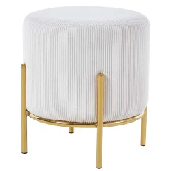 Wohnen Hocker<Beistellhocker in Beige Cord - Evonila