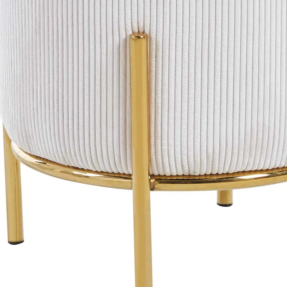 Wohnen Hocker<Beistellhocker in Beige Cord - Evonila