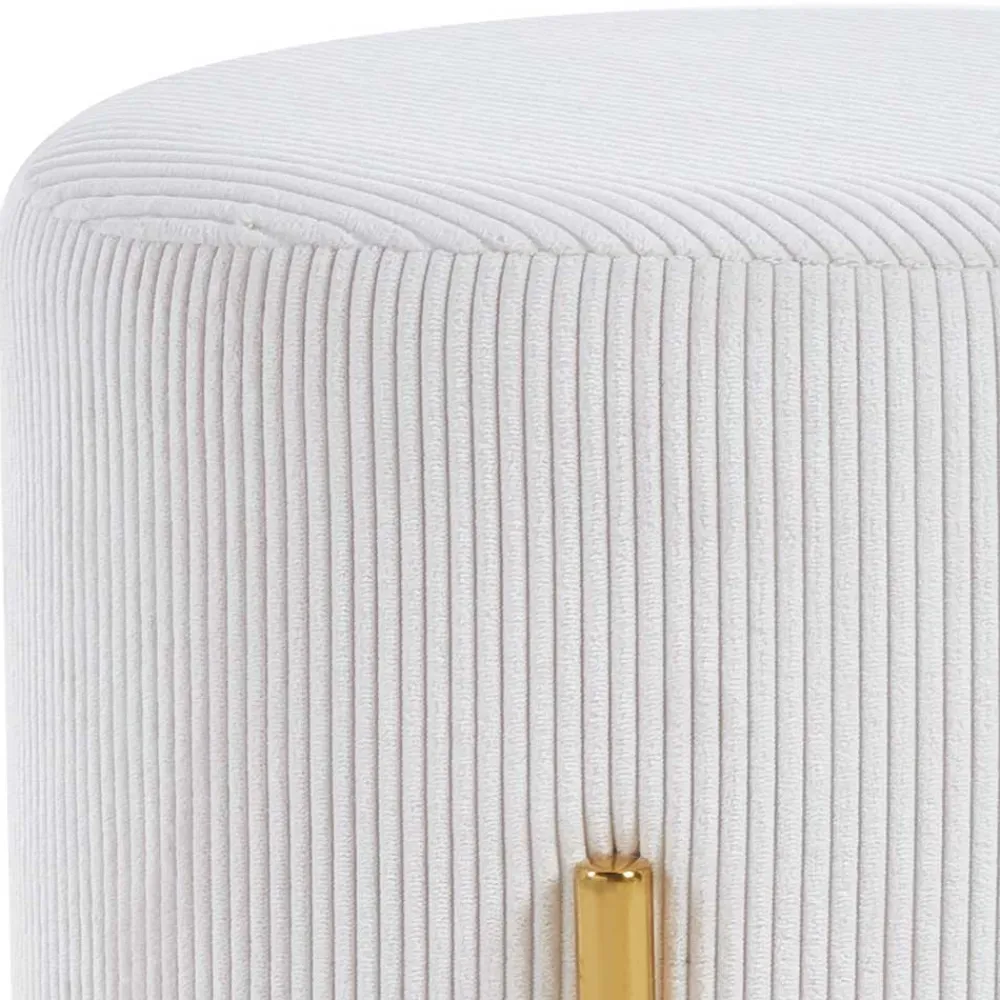 Wohnen Hocker<Beistellhocker in Beige Cord - Evonila