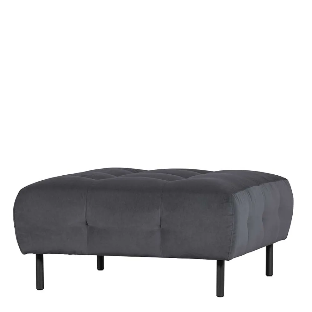 Wohnen Hocker<Beistellhocker in Dunkelgrau Samtbezug - Pingdong