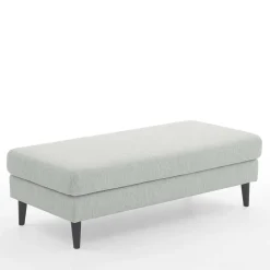 Wohnen Hocker<Beistellhocker in Offwhite Stoffbezug - Udessa