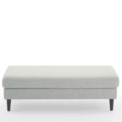 Wohnen Hocker<Beistellhocker in Offwhite Stoffbezug - Udessa
