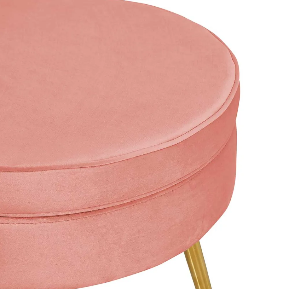 Wohnen Hocker<Beistellhocker in Rosa Samt - Griffin