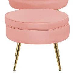 Wohnen Hocker<Beistellhocker in Rosa Samt - Griffin