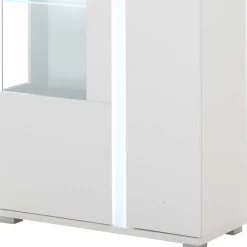 Wohnen Wohnwände<Beleuchtete Design TV Wohnwand in Weiß - Tirol (vierteilig)