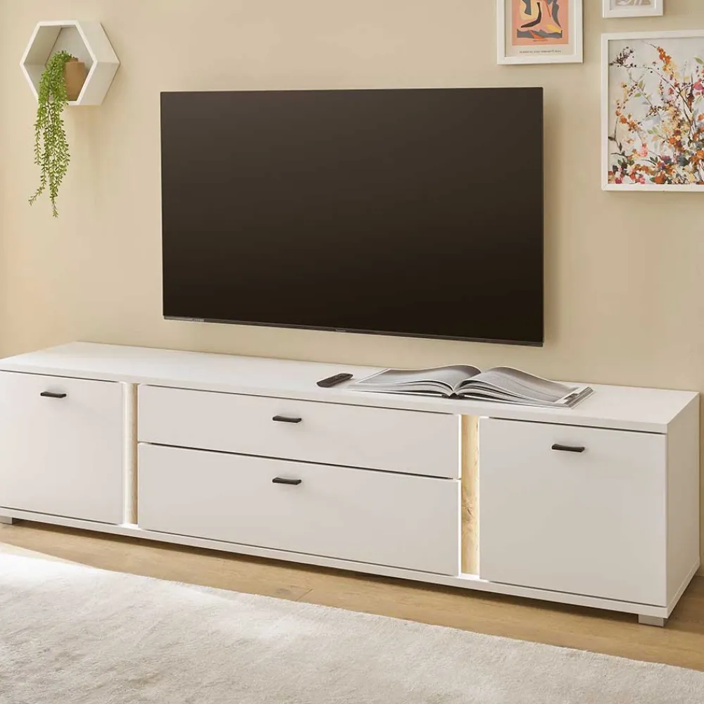 Wohnen Tv & Hifi-Möbel|Lowboards<Beleuchtete TV Kommode mit 200 cm Breite - Racelyn