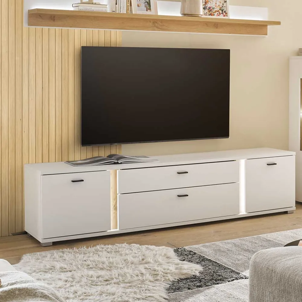 Wohnen Tv & Hifi-Möbel|Lowboards<Beleuchtete TV Kommode mit 200 cm Breite - Racelyn