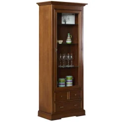 Wohnen Vitrinen<Beleuchtete Vitrine in Walnuss Braun - Istefanio