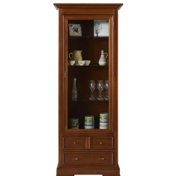 Wohnen Vitrinen<Beleuchtete Vitrine in Walnuss Braun - Istefanio