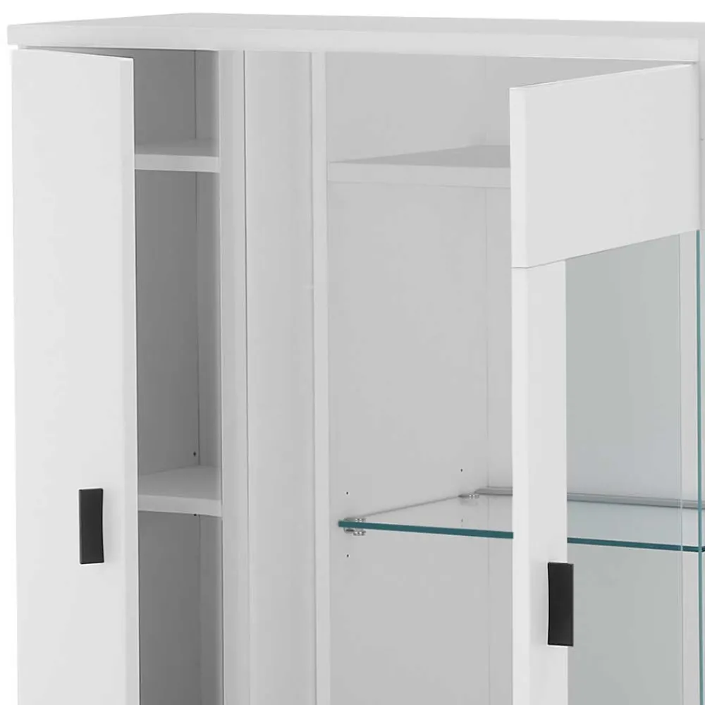 Wohnen Highboards|Vitrinen<Beleuchteter Vitrinenschrank 125 cm hoch - Tirol