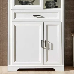 Wohnen Vitrinen<Beleuchteter Vitrinenschrank im Country Style - Sinolita