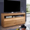 Wohnen Tv & Hifi-Möbel|Lowboards<Beleuchtetes TV Element aus massiver Wildeiche - Acmida