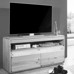 Wohnen Tv & Hifi-Möbel|Lowboards<Beleuchtetes TV Element aus massiver Wildeiche - Acmida