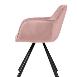 Wohnen Stühle<Bequemer Armlehnenstuhl in Rosa & Schwarz - Dadonia