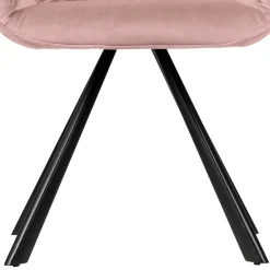 Wohnen Stühle<Bequemer Armlehnenstuhl in Rosa & Schwarz - Dadonia