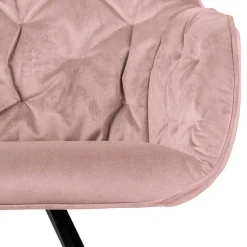 Wohnen Stühle<Bequemer Armlehnenstuhl in Rosa & Schwarz - Dadonia