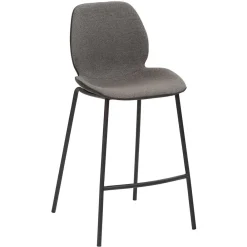 Wohnen Hocker<Bequemer Barstuhl in Anthrazit & Schwarz - Ambrogio