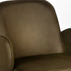 Wohnen Hocker<Bequemer Barstuhl in Oliv Grün Microfaser - Gesehia (2er Set)