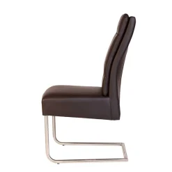Wohnen Sessel|Stühle<Bequemer Polsterstuhl in Braun - Rick (2er Set)