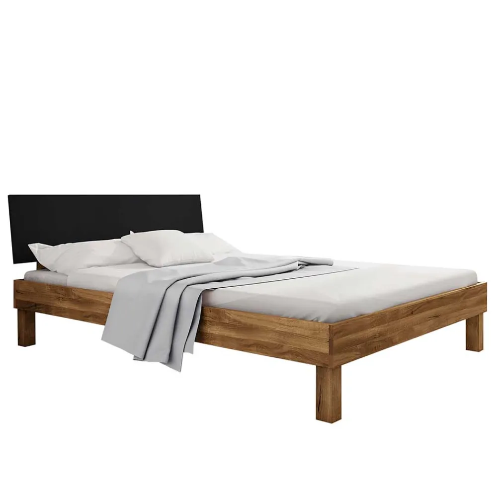 Wohnen Betten<Überlanges Holzbett 210cm aus Wildeiche - Olbysca