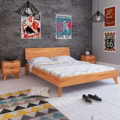 Wohnen Betten<Überlänge Bett & Nachttische Set - Junola (dreiteilig)
