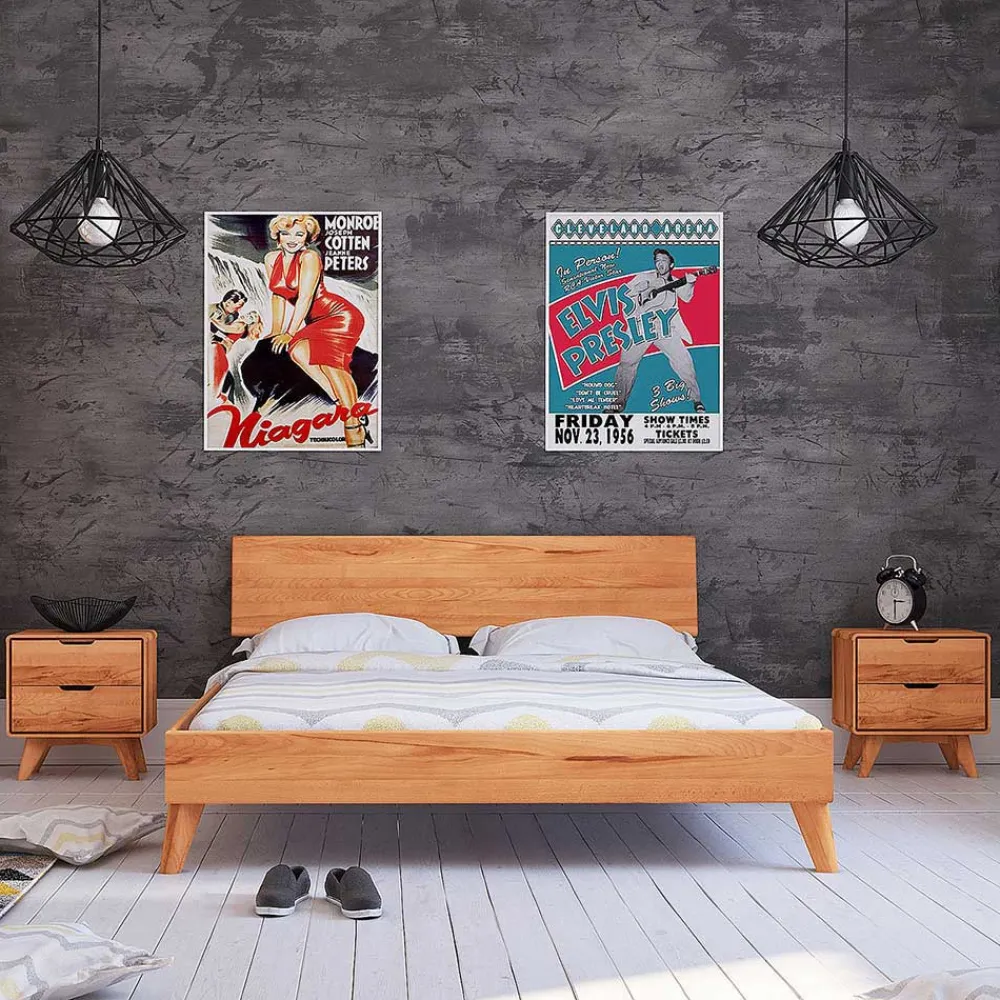 Wohnen Betten<Überlänge Bett & Nachttische Set - Junola (dreiteilig)