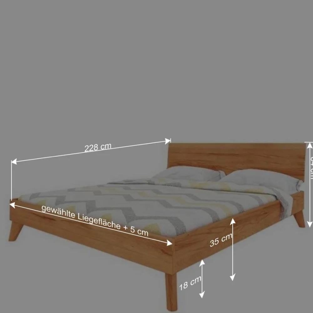 Wohnen Betten<Überlänge Bett & Nachttische Set - Junola (dreiteilig)