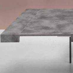 Wohnen Tische<Betonoptik Ausziehtisch mit zwei Einlegeplatten - Relisa