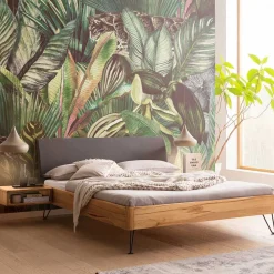 Wohnen Betten<Bett aus Massivholz Wildbuche geölt - Francais