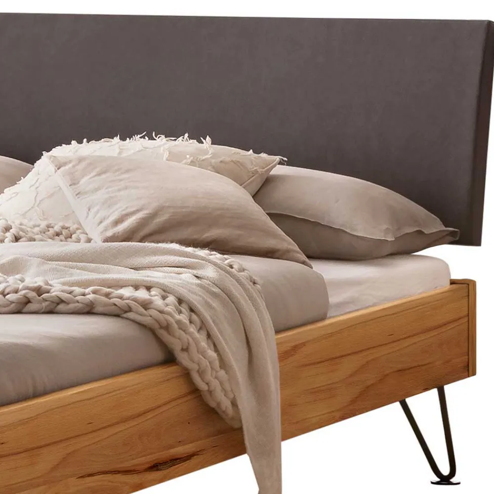 Wohnen Betten<Bett aus Massivholz Wildbuche geölt - Francais