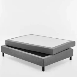 Wohnen Betten<Bett für Dachschrägen in Grau & Schwarz - Esmeraldino
