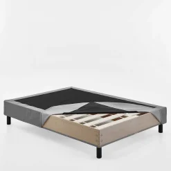 Wohnen Betten<Bett für Dachschrägen in Grau & Schwarz - Esmeraldino