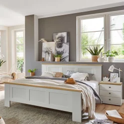 Wohnen Betten<Bett in 140 cm Breite im Landhausstil - Ignacio