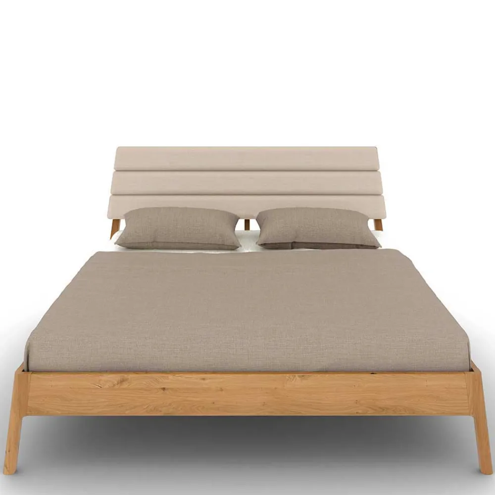 Wohnen Betten<Bett mit Nachtkonsolen aus Wildeiche - Grenadys (dreiteilig)