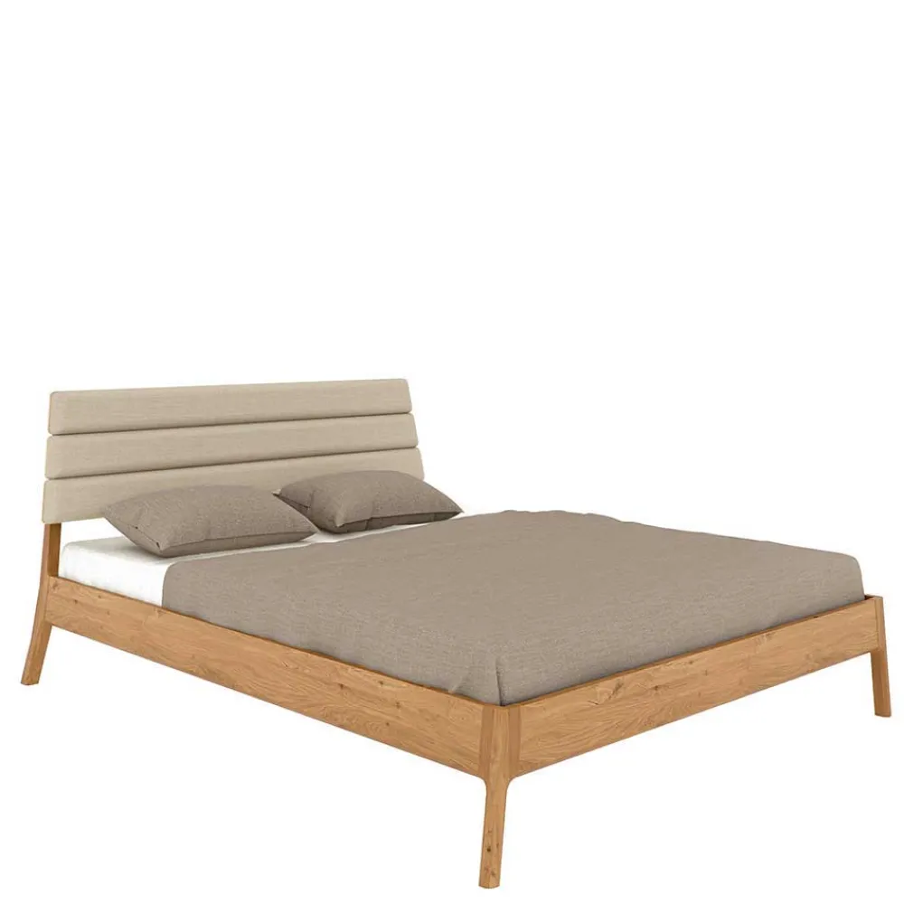 Wohnen Betten<Bett mit Nachtkonsolen aus Wildeiche - Grenadys (dreiteilig)