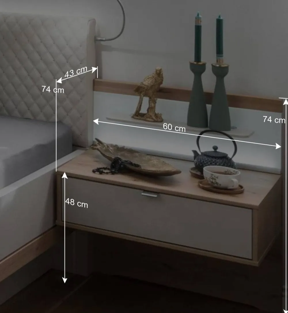 Wohnen Betten<Bettanlage komplett - modernes Design - Crascanu (dreiteilig)