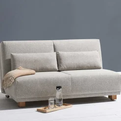 Wohnen Sofas<Bettcouch in Beige & Eiche - Memphis