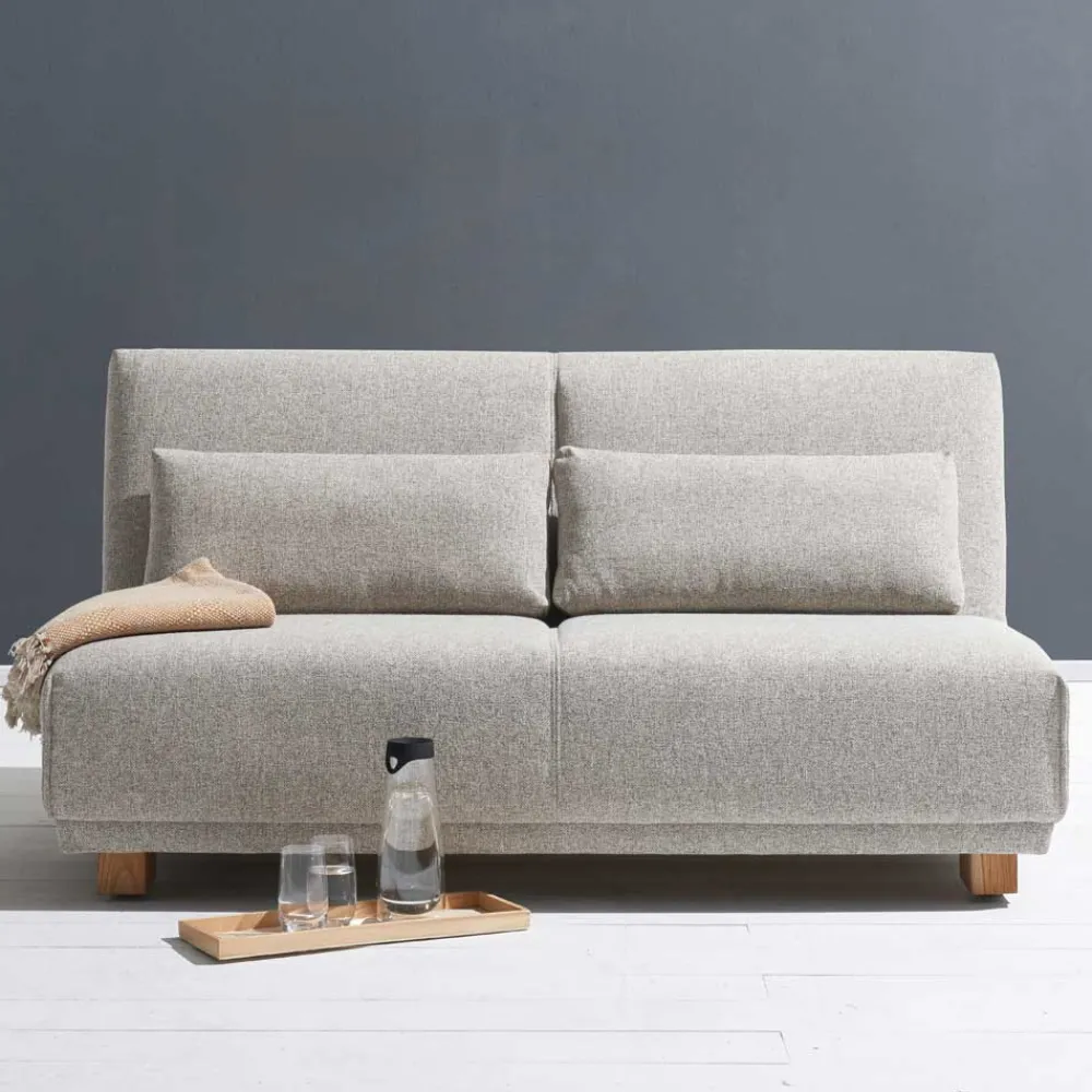 Wohnen Sofas<Bettcouch in Beige & Eiche - Memphis