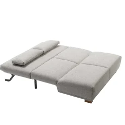 Wohnen Sofas<Bettcouch in Beige & Eiche - Memphis